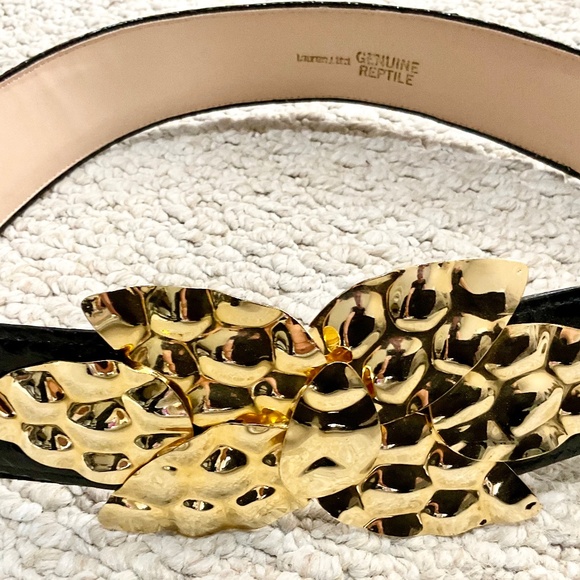 Brand New Women’s LAUREN LTD Fancy Genuine Reptile Belt - Picture 1 of 2